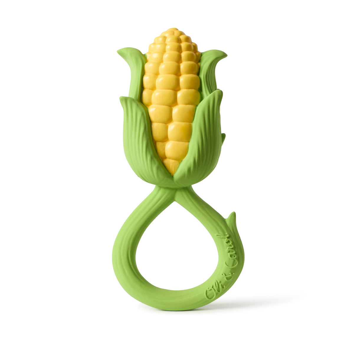 Corn rattle and teether toy by Oli and Carol